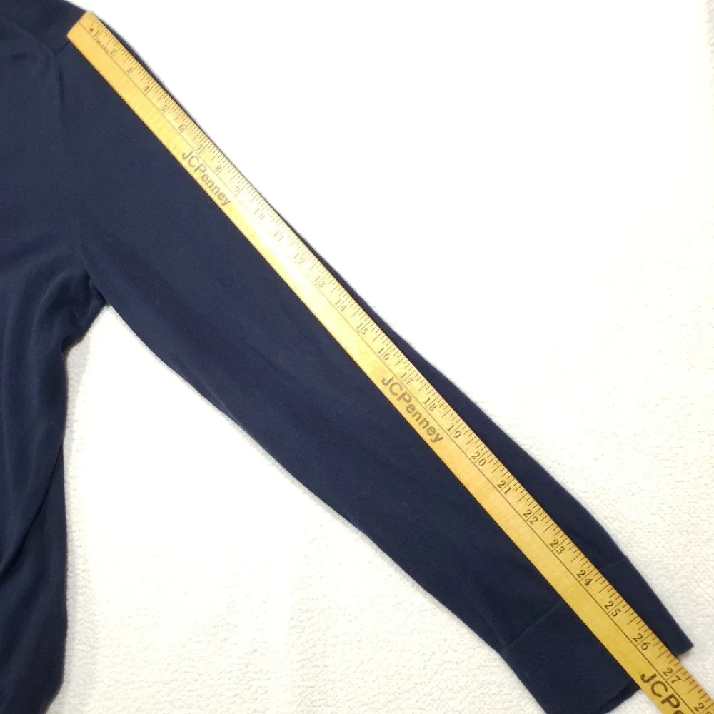 Banana Republic Sweater Mens XL Navy Blue Cotton Cashmere Quarter Zip Pullover